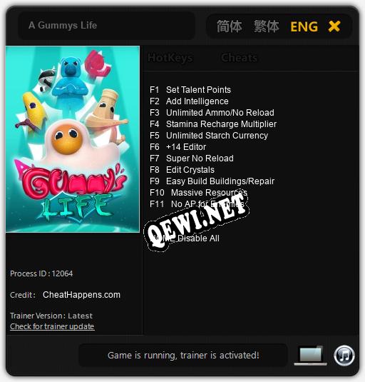 A Gummys Life: Трейнер +11 [v1.4]