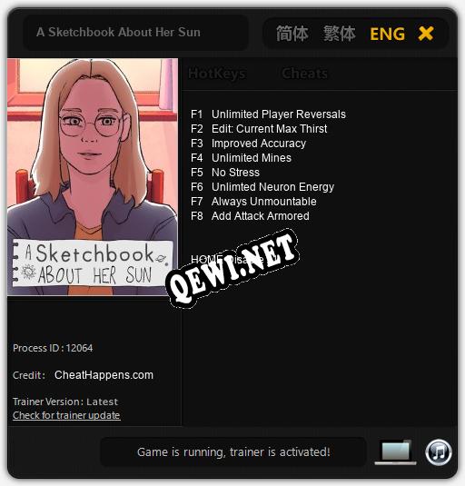 Трейнер для A Sketchbook About Her Sun [v1.0.3]