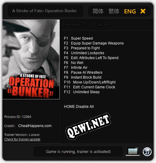 A Stroke of Fate: Operation Bunker: Трейнер +12 [v1.6]