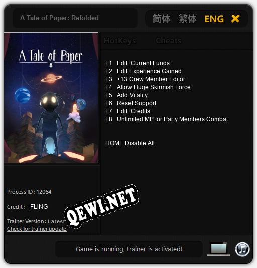 A Tale of Paper: Refolded: ТРЕЙНЕР И ЧИТЫ (V1.0.74)