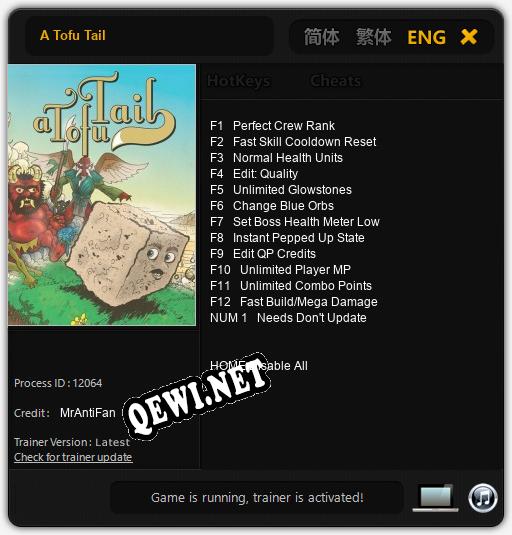 Трейнер для A Tofu Tail [v1.0.2]