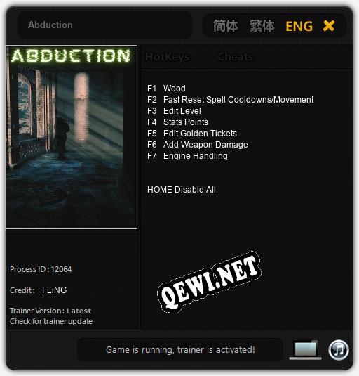 Трейнер для Abduction [v1.0.4]