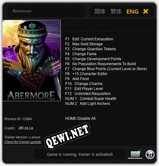Abermore: Читы, Трейнер +14 [dR.oLLe]