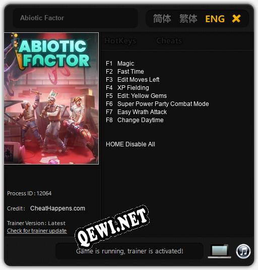 Abiotic Factor: Читы, Трейнер +8 [CheatHappens.com]