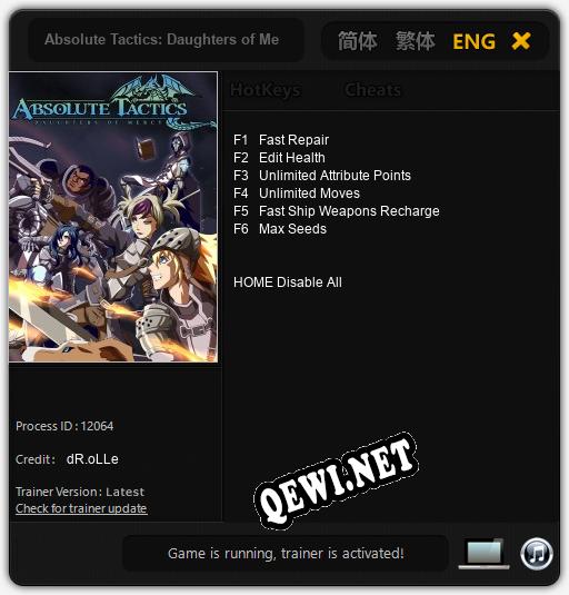 Трейнер для Absolute Tactics: Daughters of Mercy [v1.0.3]