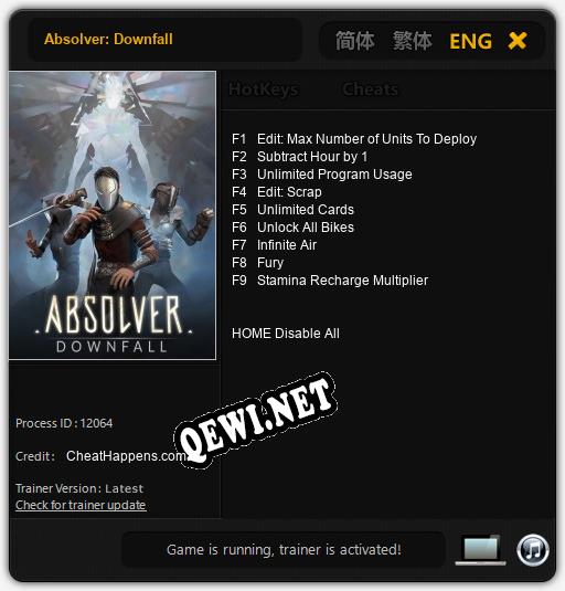 Absolver: Downfall: Трейнер +9 [v1.2]