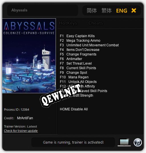 Abyssals: Читы, Трейнер +14 [MrAntiFan]
