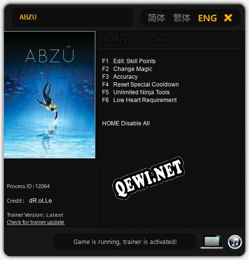 ABZU: Трейнер +6 [v1.8]