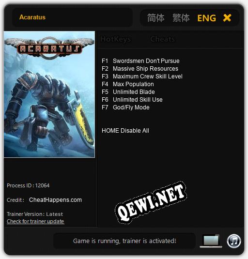 Acaratus: ТРЕЙНЕР И ЧИТЫ (V1.0.19)