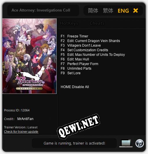 Ace Attorney: Investigations Collection: ТРЕЙНЕР И ЧИТЫ (V1.0.62)