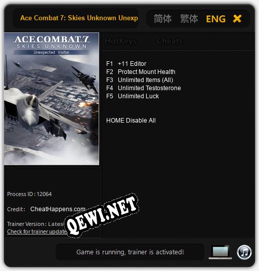 Трейнер для Ace Combat 7: Skies Unknown Unexpected Visitor [v1.0.1]