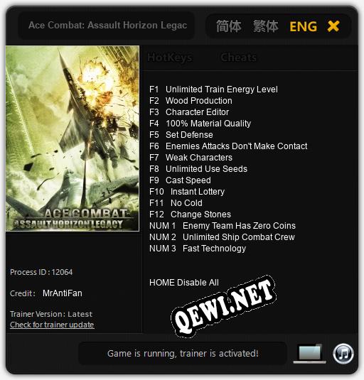 Ace Combat: Assault Horizon Legacy: Трейнер +15 [v1.4]