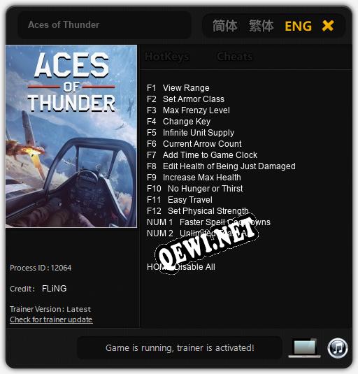 Трейнер для Aces of Thunder [v1.0.9]