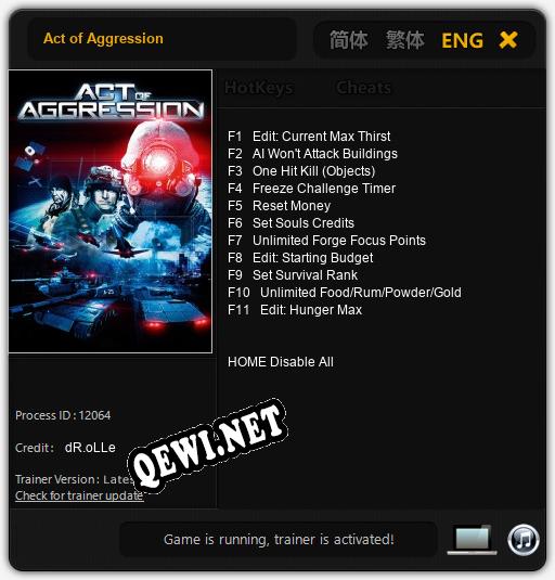 Act of Aggression: Читы, Трейнер +11 [dR.oLLe]