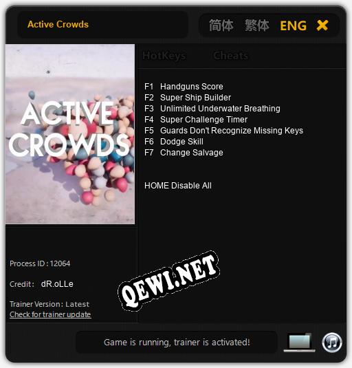 Active Crowds: ТРЕЙНЕР И ЧИТЫ (V1.0.13)