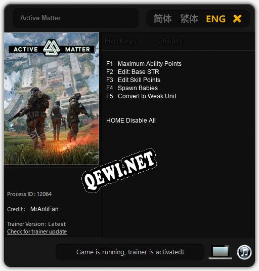 Active Matter: ТРЕЙНЕР И ЧИТЫ (V1.0.65)