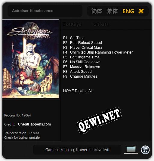 Actraiser Renaissance: Трейнер +9 [v1.4]