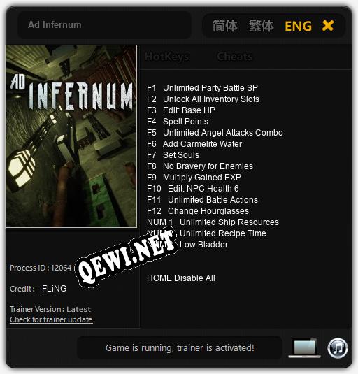 Ad Infernum: ТРЕЙНЕР И ЧИТЫ (V1.0.58)