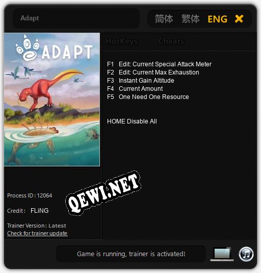 Adapt: Читы, Трейнер +5 [FLiNG]