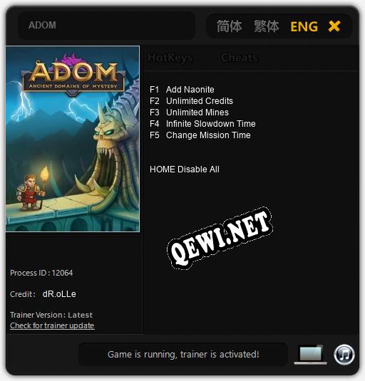 ADOM: ТРЕЙНЕР И ЧИТЫ (V1.0.35)