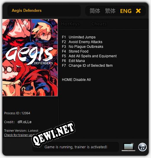Aegis Defenders: Трейнер +7 [v1.5]