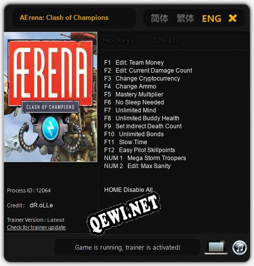 AErena: Clash of Champions: Читы, Трейнер +14 [dR.oLLe]