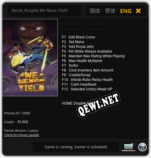Aerial_Knights We Never Yield: ТРЕЙНЕР И ЧИТЫ (V1.0.57)