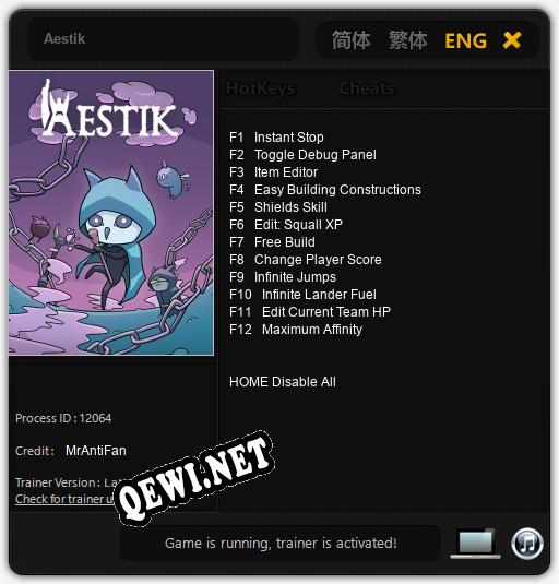 Aestik: ТРЕЙНЕР И ЧИТЫ (V1.0.87)