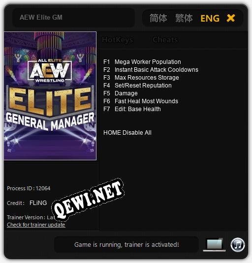 AEW Elite GM: Трейнер +7 [v1.9]