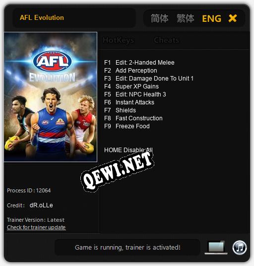 AFL Evolution: Трейнер +9 [v1.2]