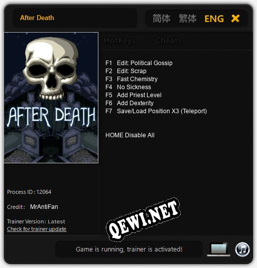 Трейнер для After Death [v1.0.4]