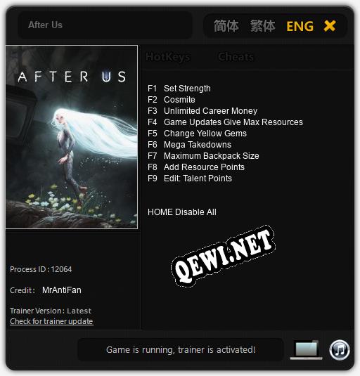 Трейнер для After Us [v1.0.2]