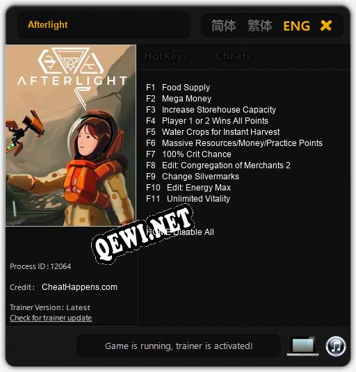 Afterlight: ТРЕЙНЕР И ЧИТЫ (V1.0.95)