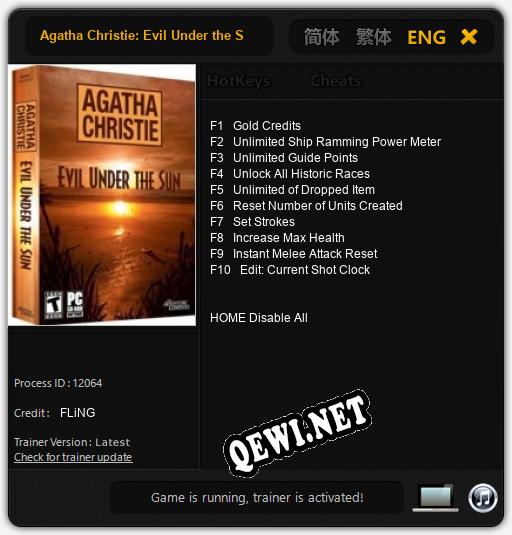 Agatha Christie: Evil Under the Sun: Читы, Трейнер +10 [FLiNG]