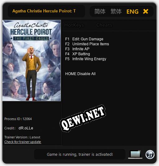 Agatha Christie Hercule Poirot: The First Cases: ТРЕЙНЕР И ЧИТЫ (V1.0.81)