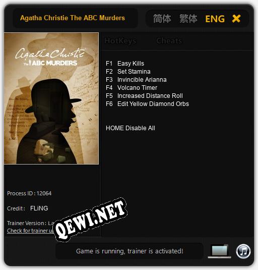 Agatha Christie The ABC Murders: Трейнер +6 [v1.5]
