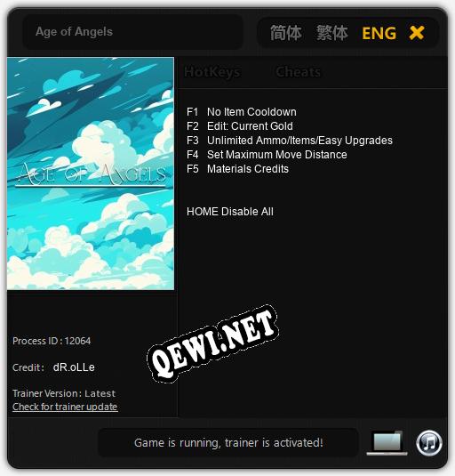 Age of Angels: Трейнер +5 [v1.2]