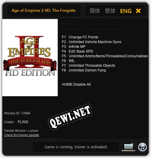 Age of Empires 2 HD: The Forgotten: Трейнер +8 [v1.7]