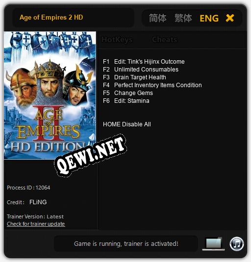 Age of Empires 2 HD: Трейнер +6 [v1.3]