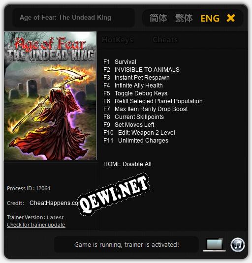 Age of Fear: The Undead King: Читы, Трейнер +11 [CheatHappens.com]