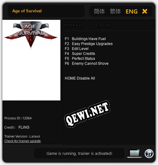 Трейнер для Age of Survival [v1.0.8]