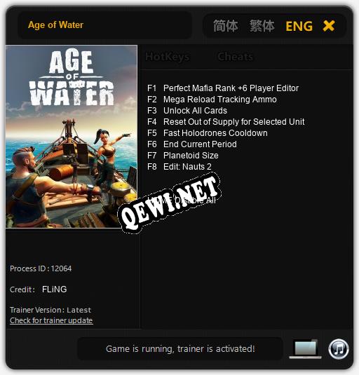 Трейнер для Age of Water [v1.0.3]