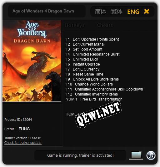 Age of Wonders 4 Dragon Dawn: Трейнер +13 [v1.1]