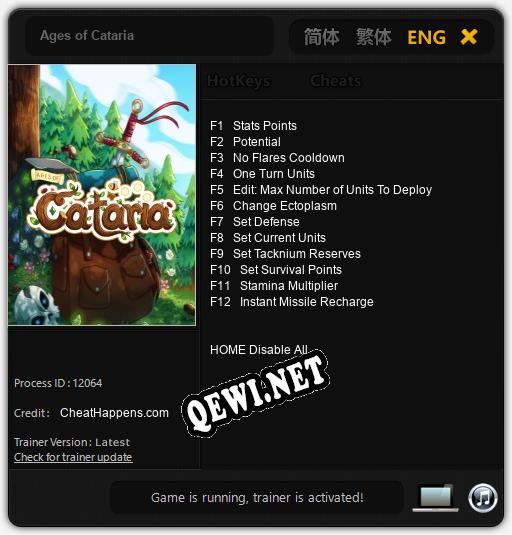 Ages of Cataria: Читы, Трейнер +12 [CheatHappens.com]