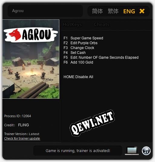 Agrou: Трейнер +6 [v1.1]