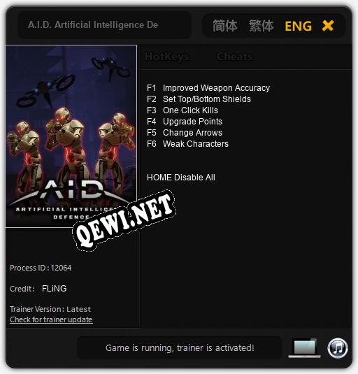 Трейнер для A.I.D. Artificial Intelligence Defence [v1.0.6]