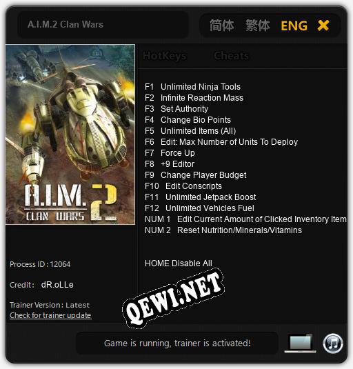 A.I.M.2 Clan Wars: ТРЕЙНЕР И ЧИТЫ (V1.0.86)