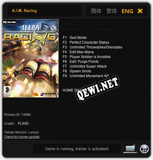 Трейнер для A.I.M. Racing [v1.0.2]