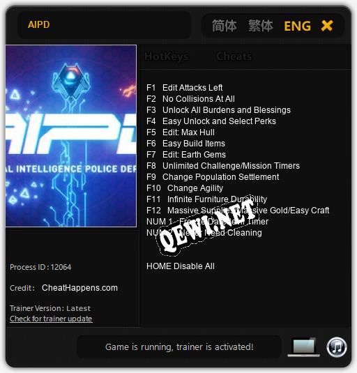 AIPD: Читы, Трейнер +14 [CheatHappens.com]