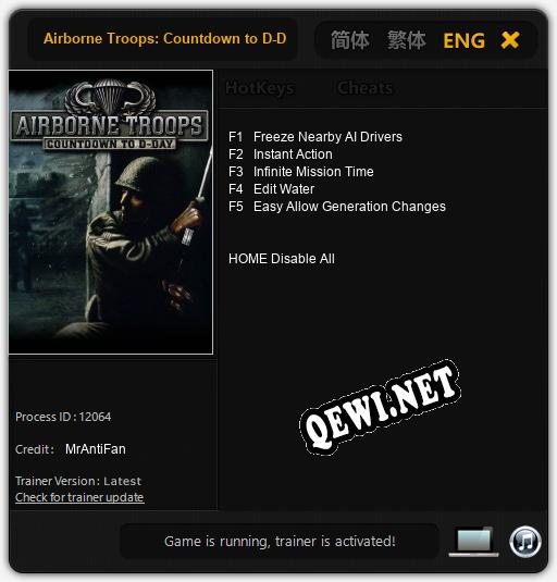 Airborne Troops: Countdown to D-Day: Читы, Трейнер +5 [MrAntiFan]